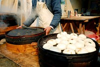 Chinese chef cooks Dim Sum in Suzhou, China.
