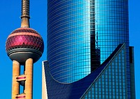 Orient Pearl Tower, Pudong Financial District, Shanghai.