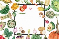 Hand drawn vegetables collection with design space