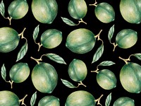 Hand drawn olive patterned background illustration