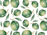 Hand drawn olive patterned background illustration