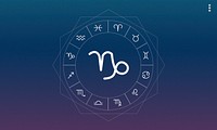 Capricorn Horoscope Zodiac Online Graphic Concept