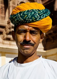 Indigenous Indian man smiling to the camera.