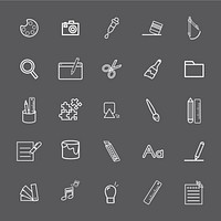illustration of creative design icons set
