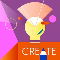 Illustration of creative lightbulb