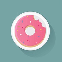 Doughnut unhealthy food vector illustration