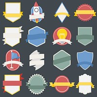 Illustration of badges collection