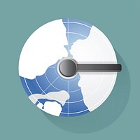 Globe world map vector illustration