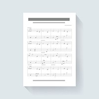 Music Note Sheet Compose Song Icon Illustration Vector