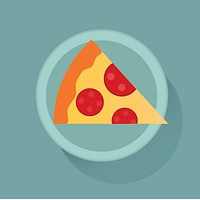 Pizza slice icon vector illustration