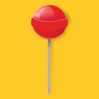 Illustration of red lollipop