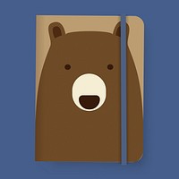 Bear Notebook Graphic Illustration Vector