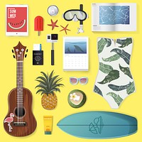 Illustration of summer packing stuff