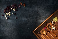 Diverse kind of spice isolated on background