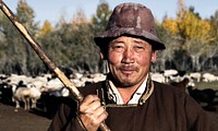 Portrait of a Mongolian farmer
