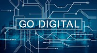 Go Digital Online Technology Electronics Mother Board Concept
