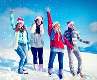 Friends Enjoyment Winter Holiday Christmas Concept