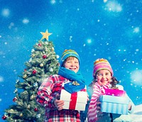 Christmas Children Gifts Happiness Concept