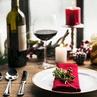 Christmas Family Dinner Table Concept