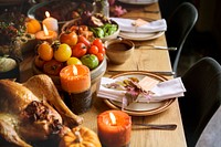 Maple Leaf Thanksgiving Table Setting Concept