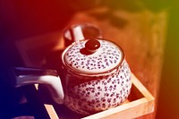 Vintage tea pot feeling relax and peace