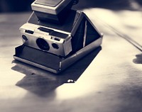 Vintage retro instant photo camera