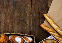 Various Fresh Baked Bakery Bread Products