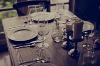 An empty table setting