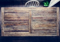 Wooden ancient table lumber closeup