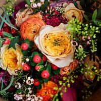 Fresh Variety Flowers Arrangement Decorative Bouquet as Background