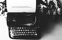 Typewriter letter sheet publish document