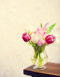 Fresh Tulips Flowers Arrangement Decorative