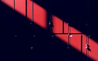 Sunlight shade on red lockers