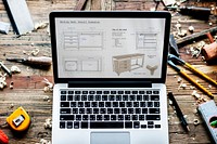 Blueprint of how to make a wooden desk