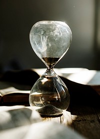 Sandglass on a table