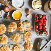 Baking scones at home shoot 