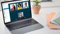 Group Friends Video Chat Connection Concept