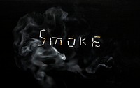 Cigarettes forming the word smoke
