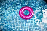 Swimming buoy floating in the pool