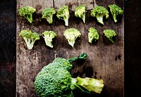 Raw fresh natural green broccoli