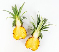 Fresh pineapple isolated on white
