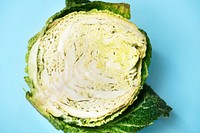 Fresh green cabbage isolated on background