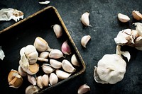 Closeup clove of garlic for cooking