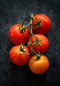 Closeup of fresh organic tomatoes