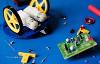 Electronic toy component isolated on background