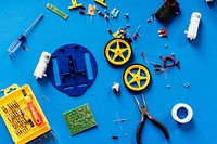 Electronic toy component isolated on background