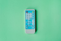 Remote control channel switch keypad isolated on background