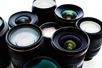 Closeup of camera lens