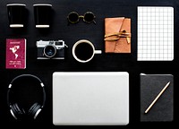 Traveling concept flat lay 