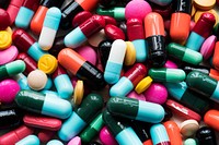 Closeup of medicine capsule pharmaceutical